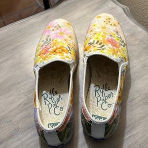 Keds Rifle Paper Co Size 8.5 Double Decker Marguerite Slip On Floral NEW Sneaker